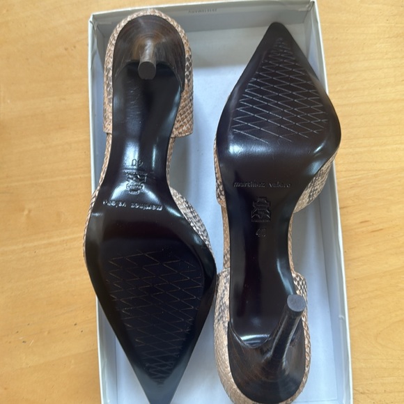 New - Martinez Valero snakeskin camel heels - Picture 6 of 7